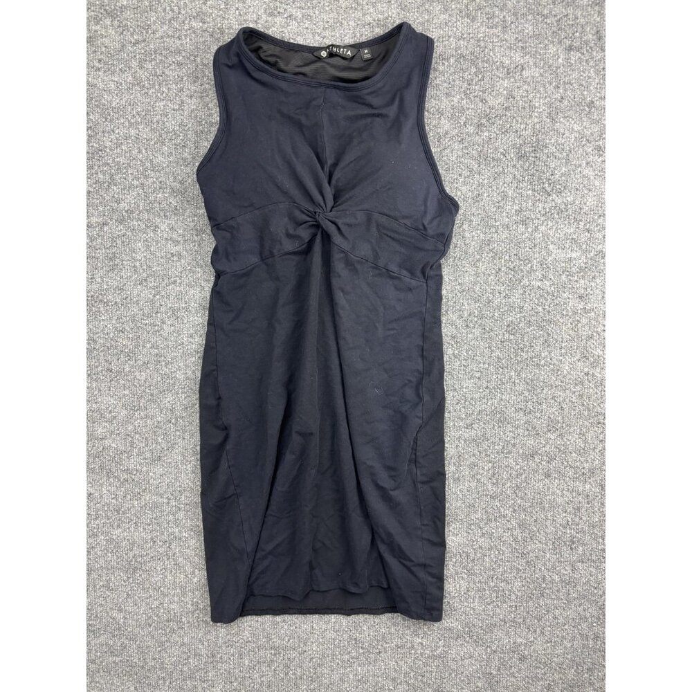 Athleta Dress Womens Medium Black Sleeveless Twist‎ Front Racerback Athletic